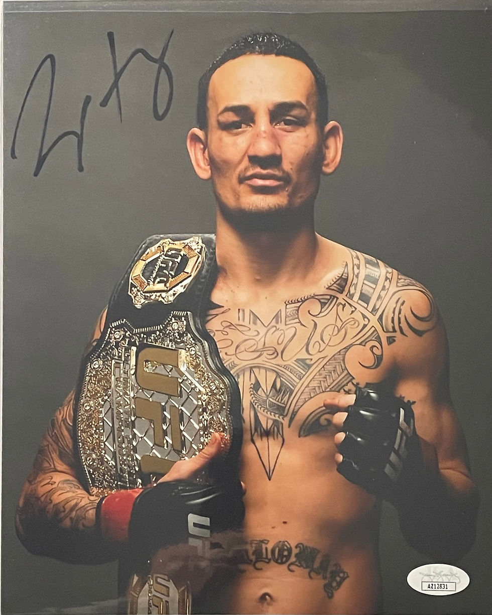 Max Holloway Signed 8x10 w/ JSA COA - BLESSED