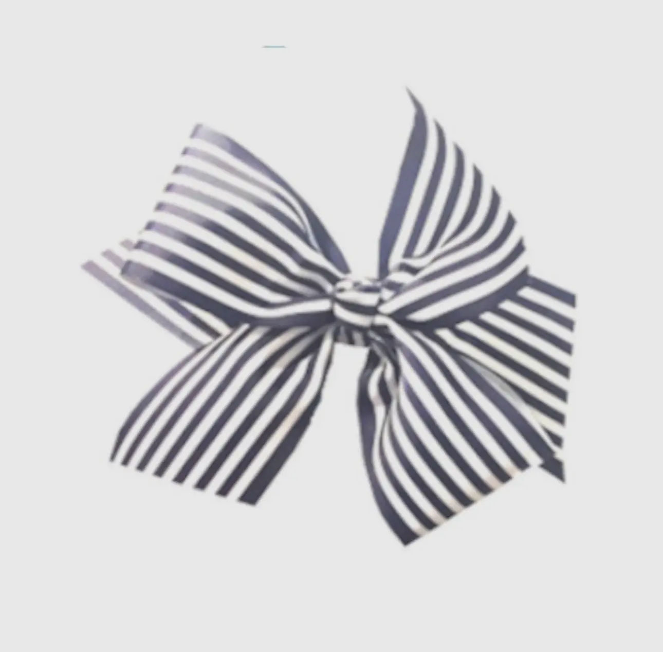 Navy/White Interchangeable Bow for Straw Clutch