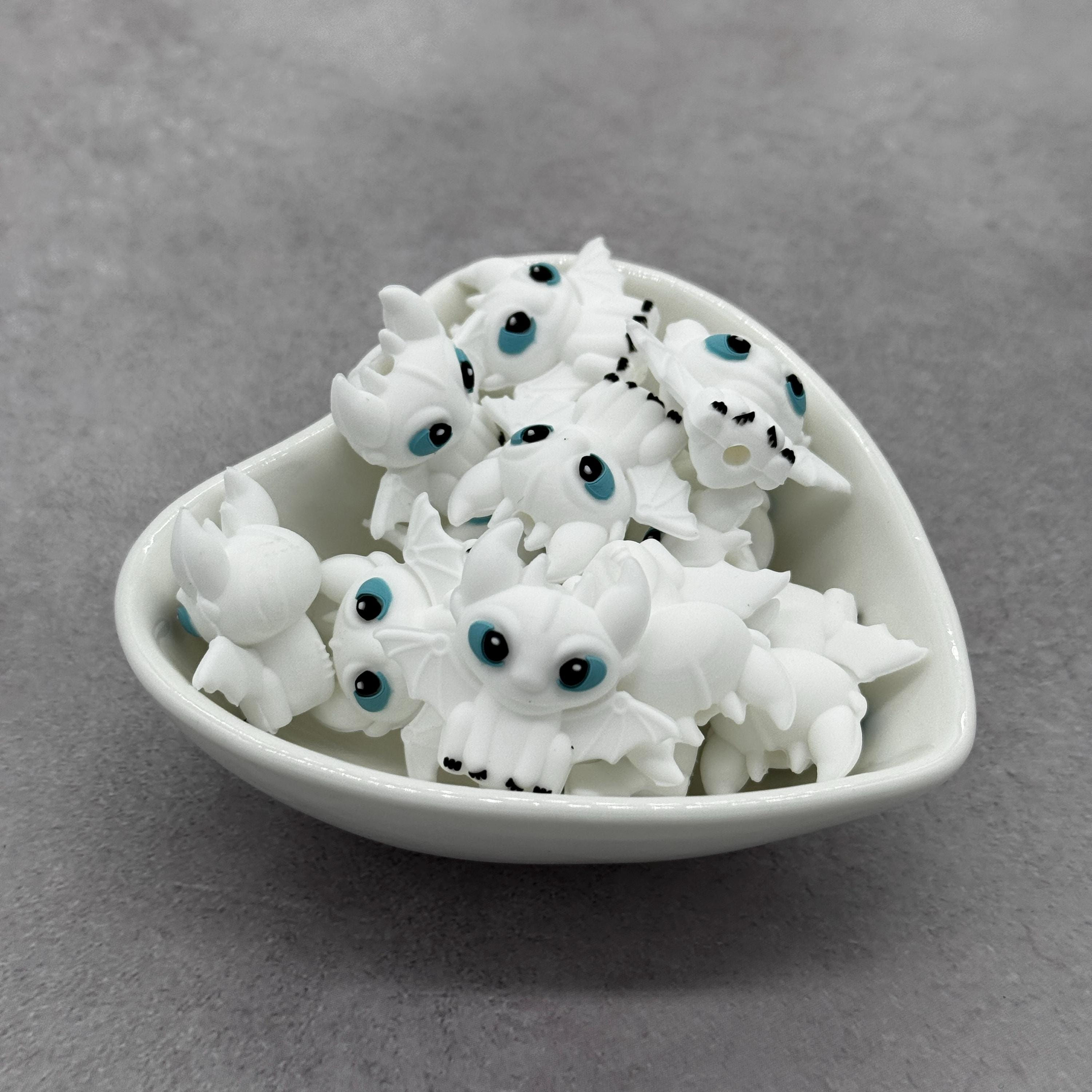 Light Dragon 3D Silicone Focal Bead