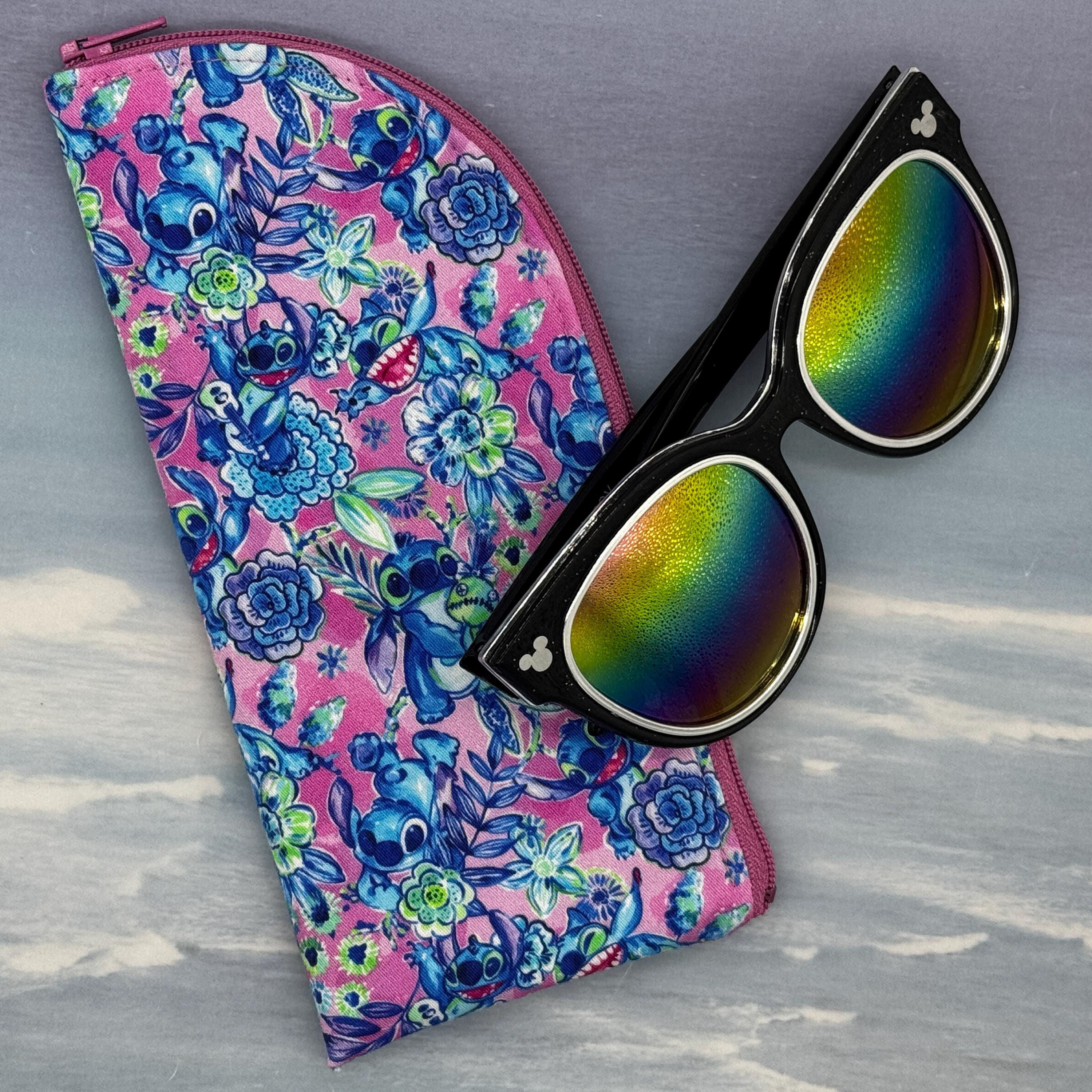 Blue Guy Lilly P Inspired Soft Slim Zippered Glasses Case