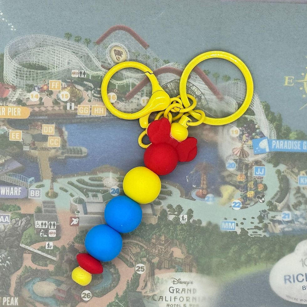 Thumbnail: Magic Land Park Hopper Silicone Beaded Bar Keychain