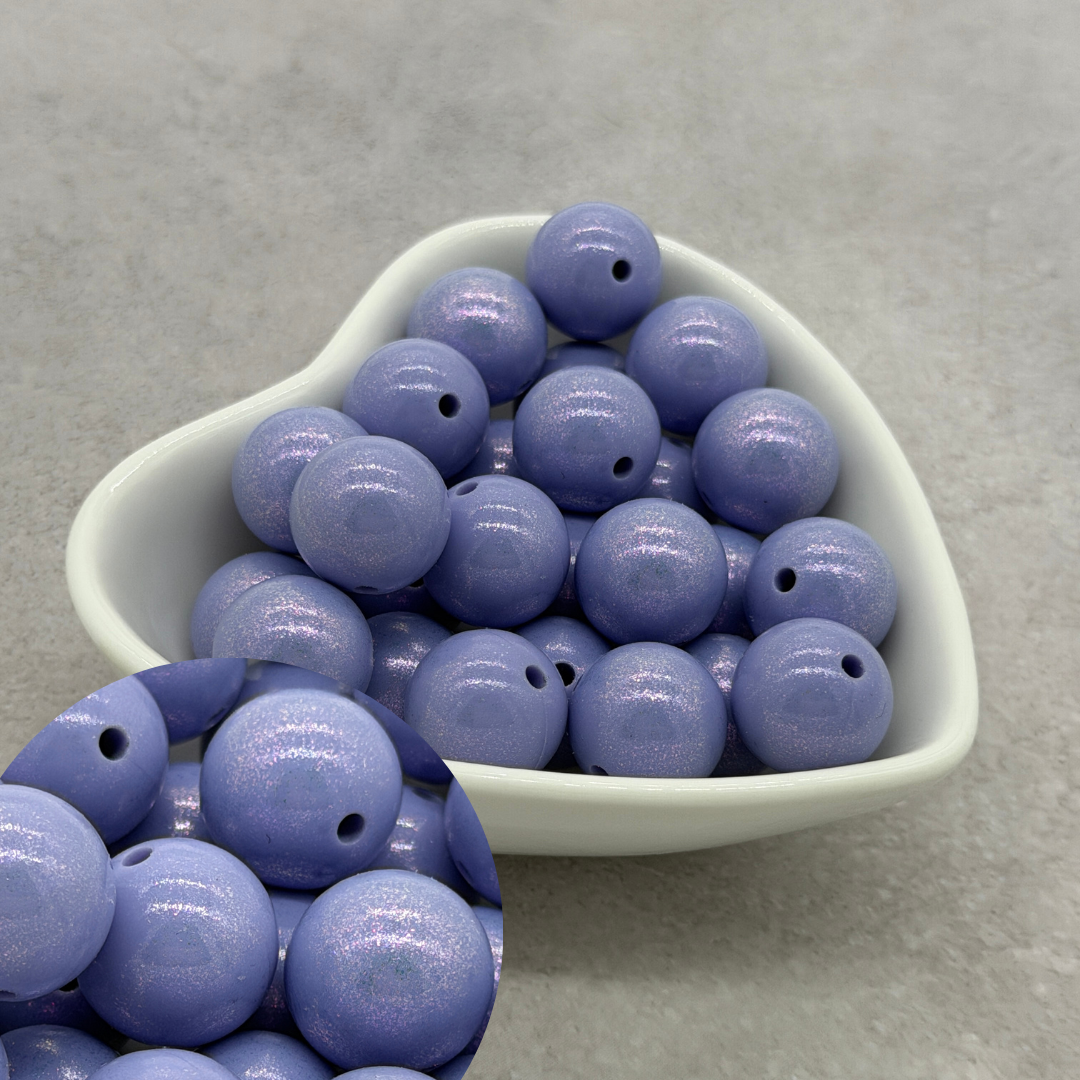 Taro Purple Chameleon 15mm Round Silicone Bead
