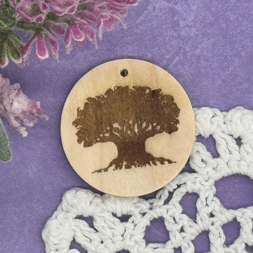 Thumbnail: Magic World Four Parks Park Hopper Symbols Wood Charm | 1.4 Inch Laser Engraved