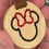 Thumbnail: Girl Mouse Rhinestone Laser Engraved Wooden Keychain Round