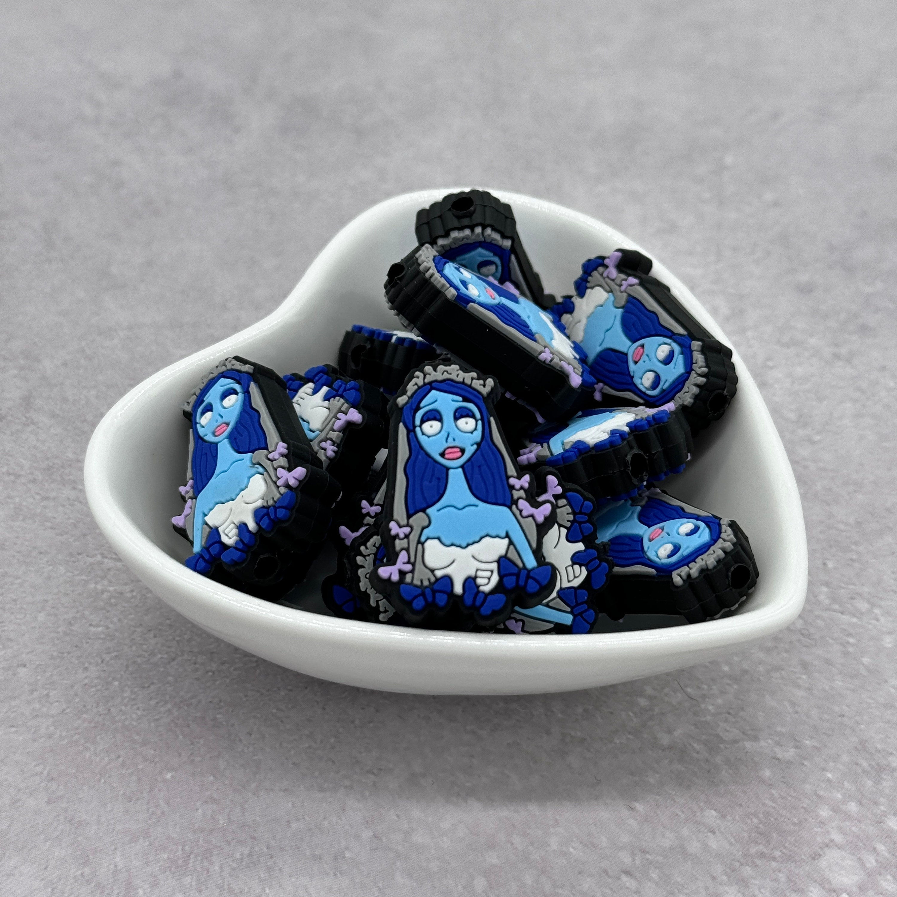 Dead Bride Double-Sided Silicone Focal Bead