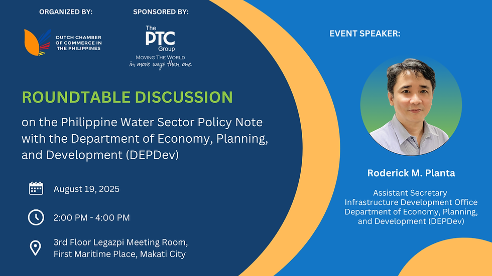 Roundtable Discussion on Philippine Water Sector Policy Note with DEPDev