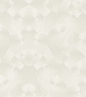 Harald Glööckler Designer Barock Vliestapete 54463 - Weiß / Metallic