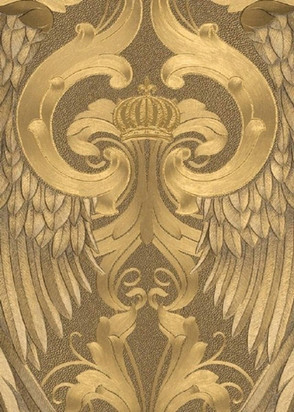 Harald Glööckler Designer Barock Tapete 52540 - Gold Engelsflügel
