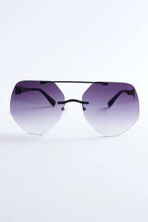 Pompöös Sonnenbrille Berlin, Glasses small 63/19 schwarz matt/grau