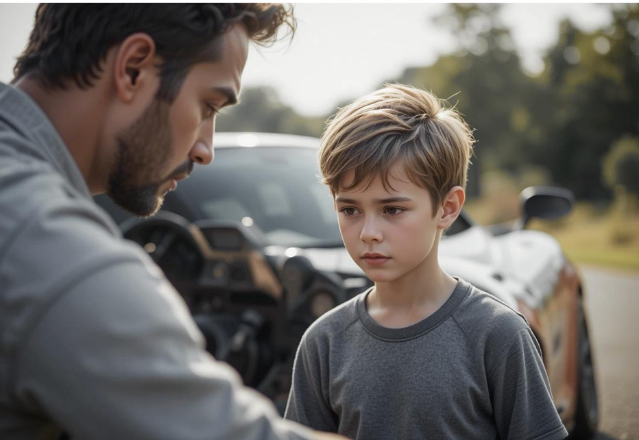 Pai e filho em uma conversa séria
