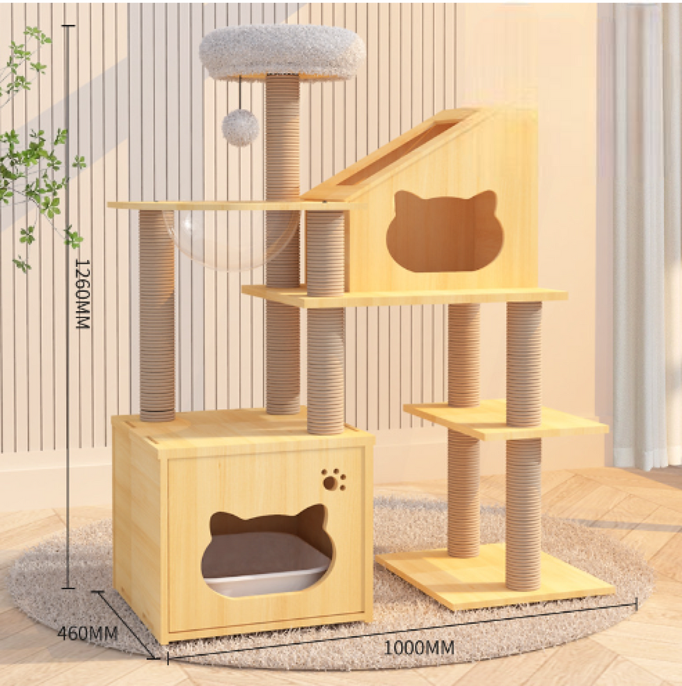 أشجار وصناديق للحيوانات الأليفة