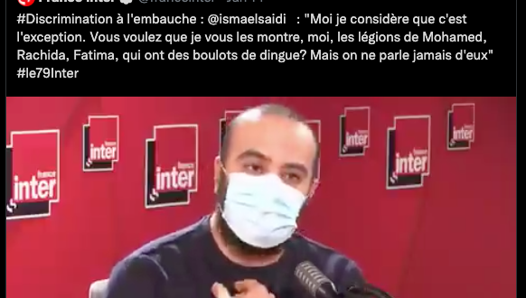 Les discriminations à l'embauche, Ismaël Saidi, Raphaël Enthoven, et la science