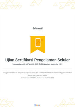Ujian Sertifikasi Pengalaman Seluler