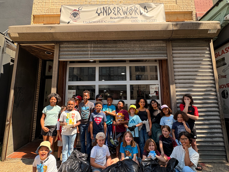 Kids Activities in Washington DC: Underworld BJJ Students Lead H Street NE Cleanup and Put Kindness Into Action