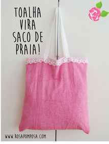 Toalha vira saco de praia