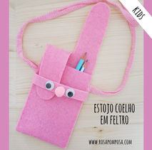 Estojo coelho em feltro