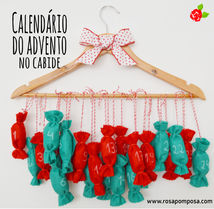 Calendário de advento no cabide