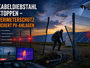 Kabeldiebstahl legt Photovoltaikanlage lahm – Warum moderne Perimetersicherung heute unverzichtbar ist