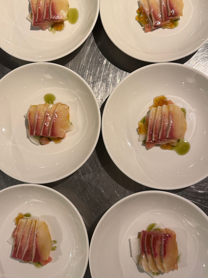 Private chef preparing a tasting menu in NYC