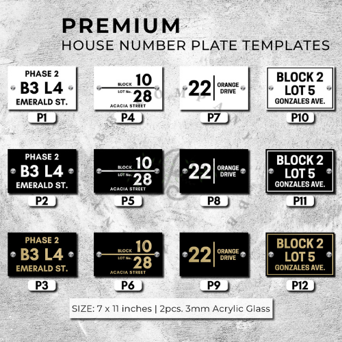 Premium House Plate 11x15 inches