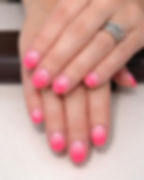 Ombré pink and white nails, Nail Salon Baton Rouge