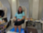 Smiling woman gets a pedicure at a Nail Salon Baton Rouge