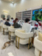 Clients at a Nail Salon Baton Rouge, dog resting