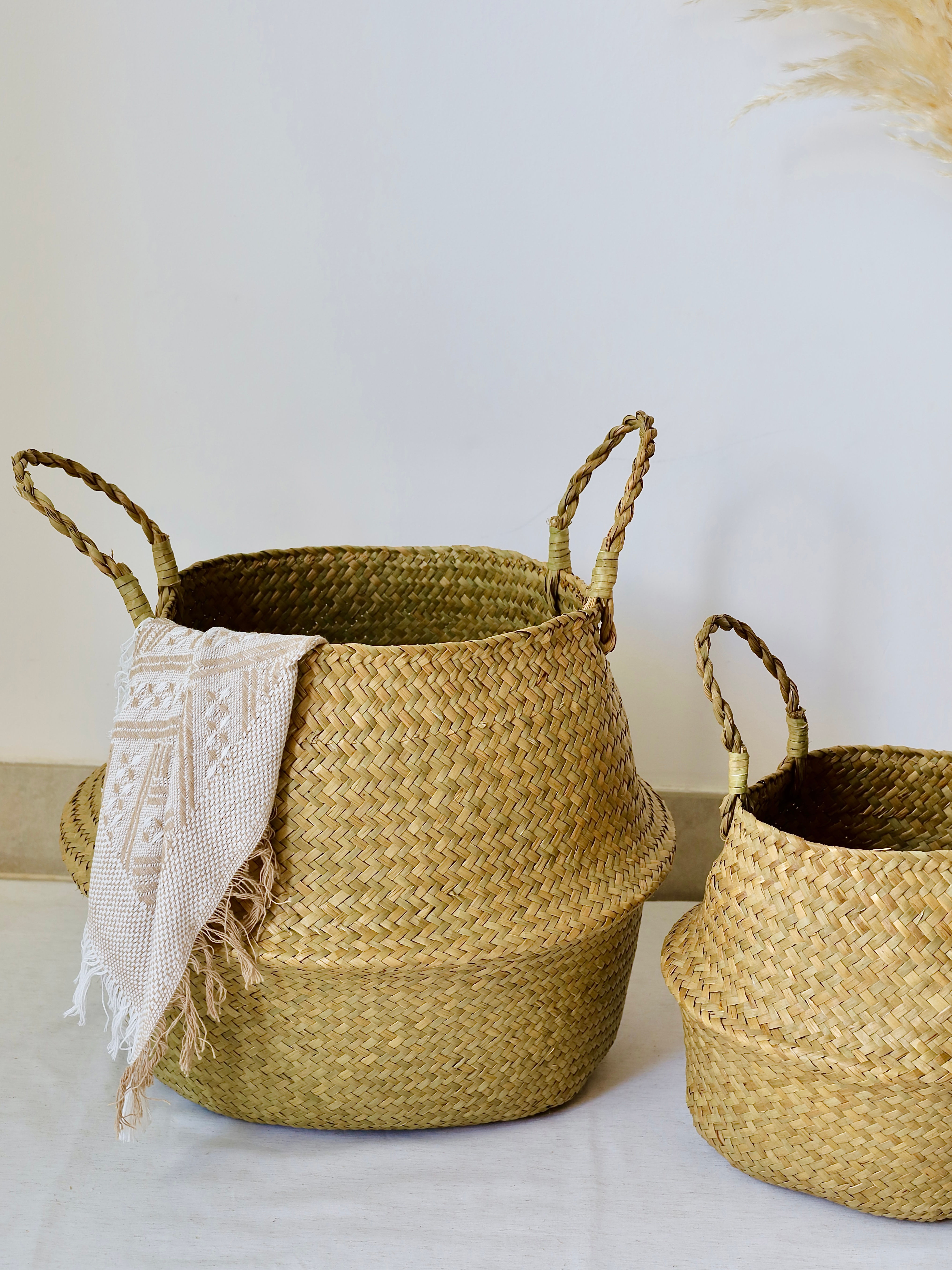 Seagrass Belly Baskets – Set of 2