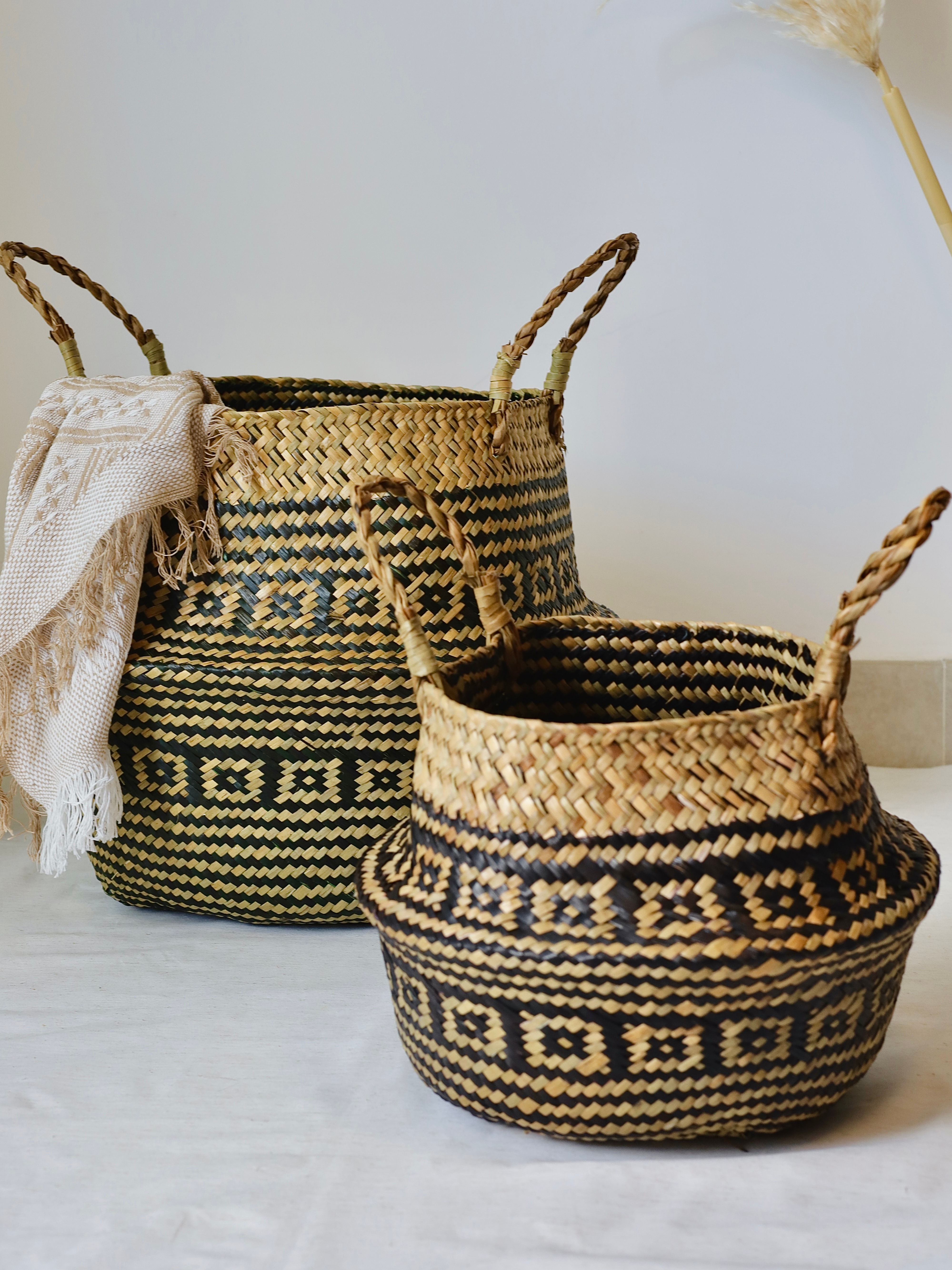 Seagrass Belly Baskets – Set of 2