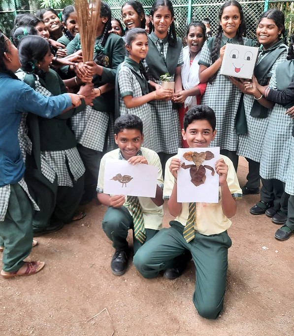 School kids of SLR public school enjoying their day