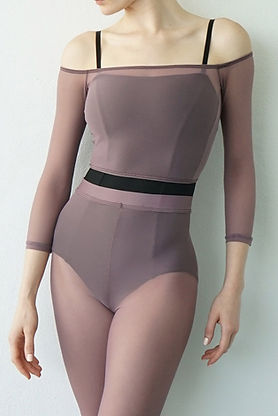Meshie Crop Top: Amethyst | Jule Dancewear