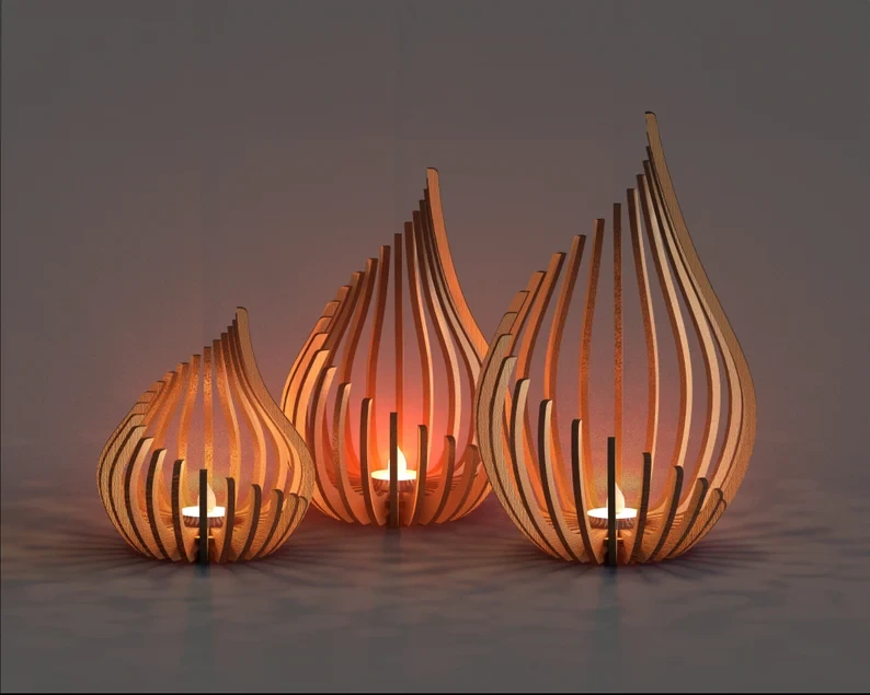 Tealight Holder Bundle Laser Cut