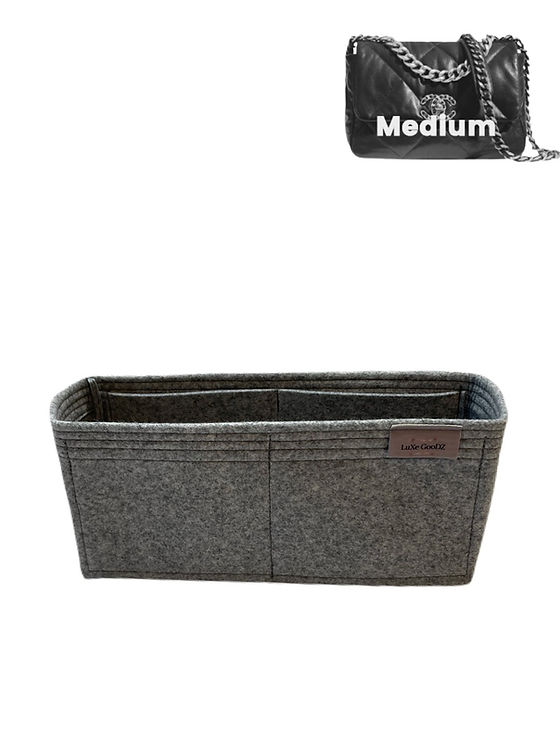 19 Flap Bag Large Felt Grey