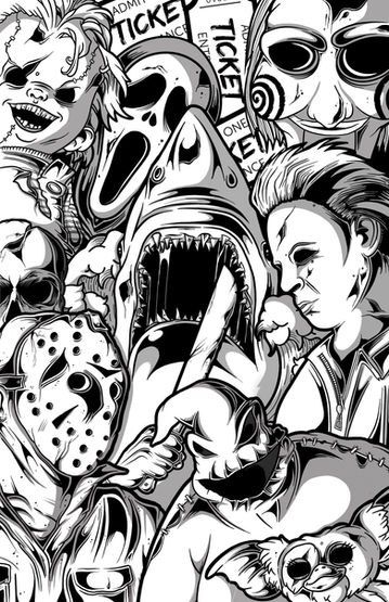 Horror Icons Collage