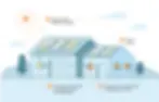 Illustration of a solar-powered home, highlighting the advantages of solar energy for residential use.