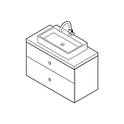 Icon of a counter and a sink