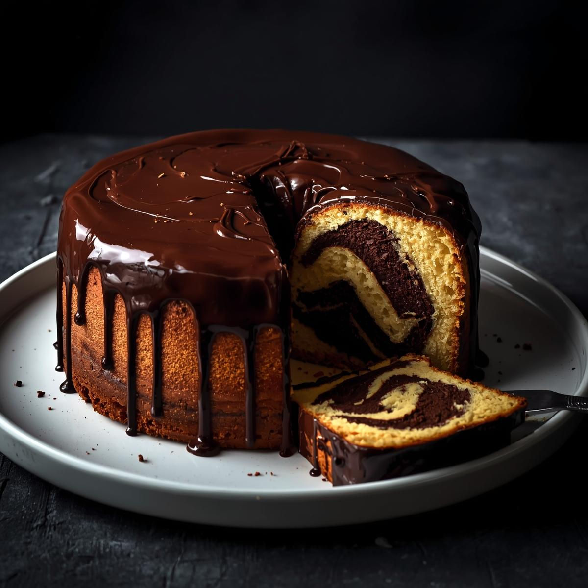 Dark Chocolate Swirl Pound Cake