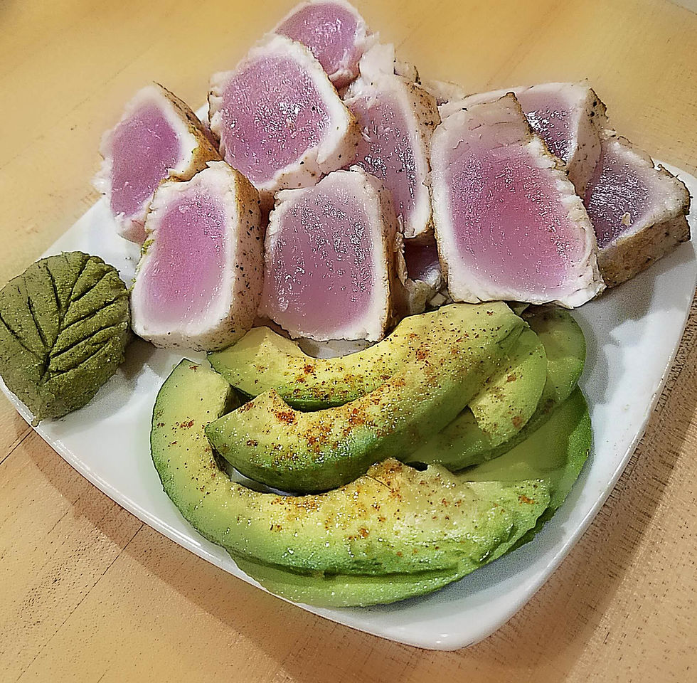 Seared Wahoo caught on Sebastian charter fishing. Filet Show