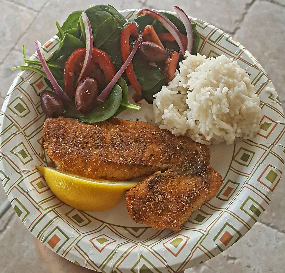 Spicy Pan fried snapper caught on Filet show fishing charters. Sebastian's fastest charter boat.