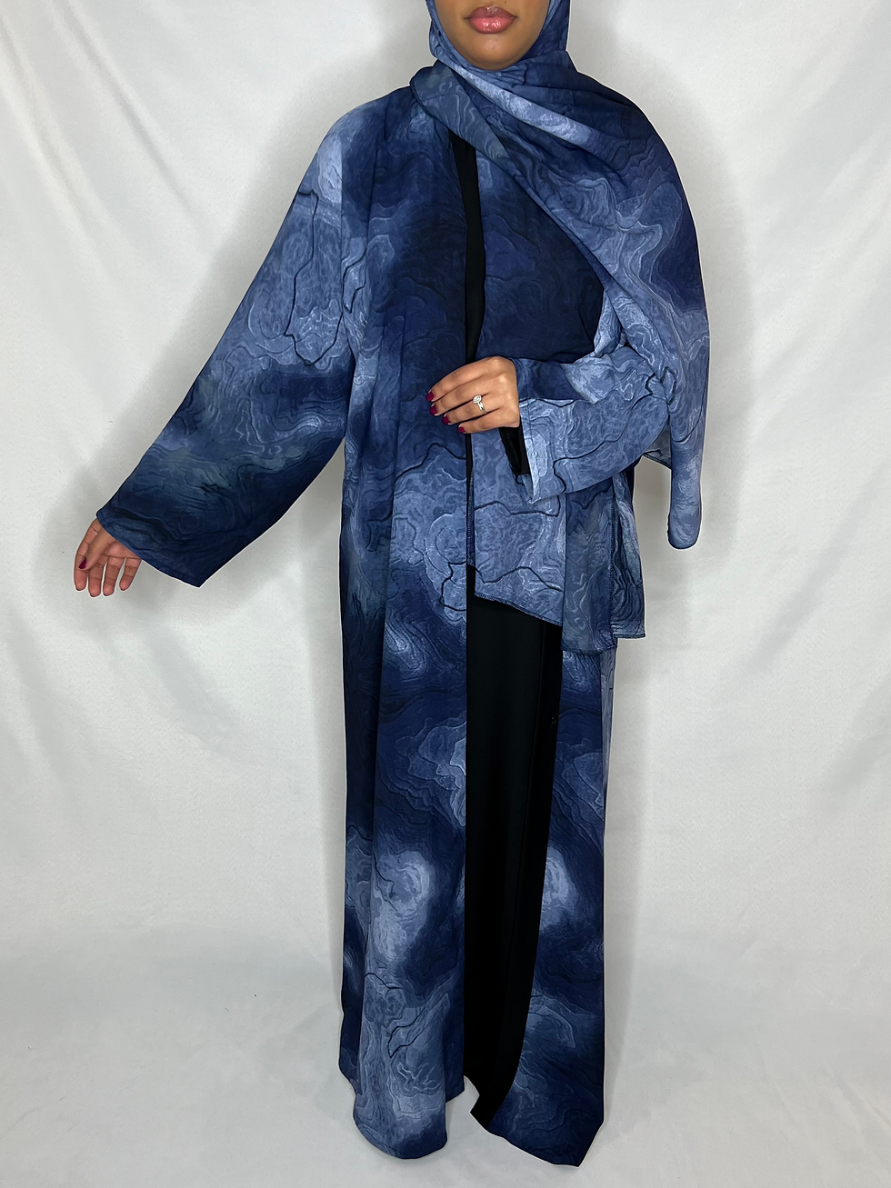 Thumbnail: Marble Blue Abaya