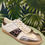 Thumbnail: Leather Leopard & Gold Trainer