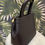 Thumbnail: Small Black Plain Leather Bag with Long Strap Zip Top Inside Pocket