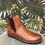 Thumbnail: Leather Jodhpur Boot with Snake Effect Detailing, Soft Sole, Elastic Sides