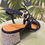 Thumbnail: Navy Slide Sandal with Aztec Style Heel