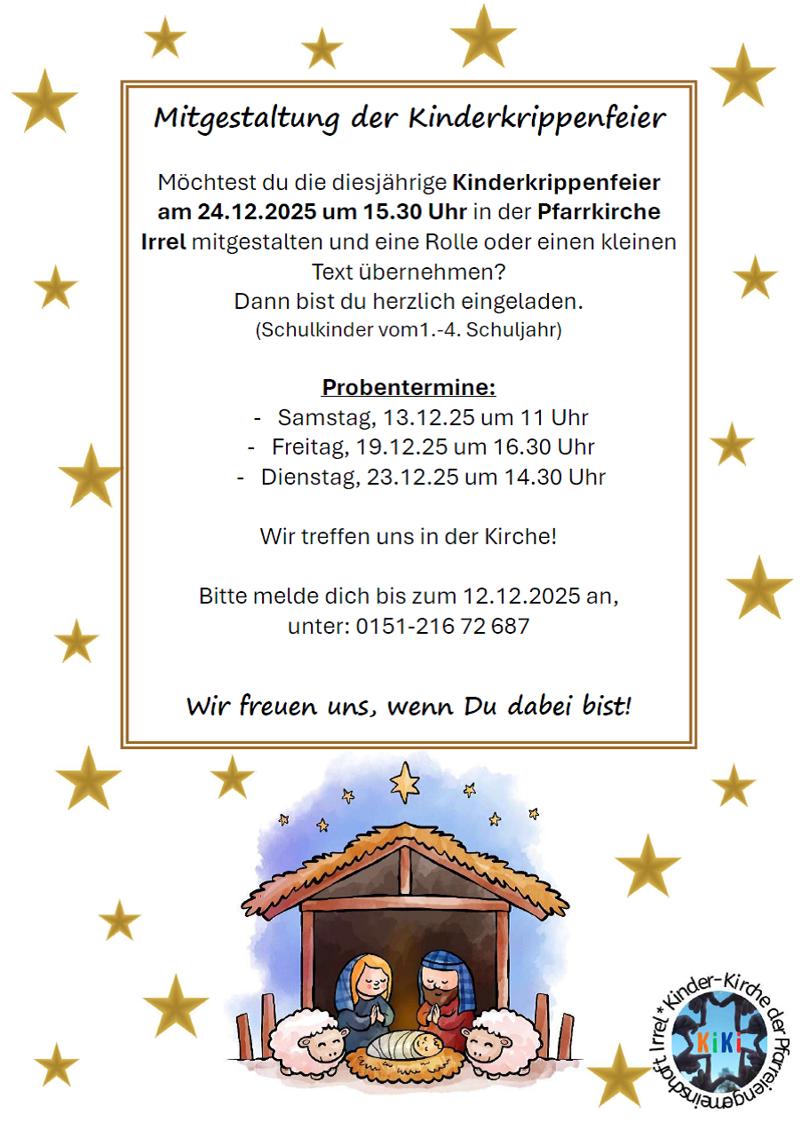 Kinderkrippenfeier in der Pfarrkirche in Irrel