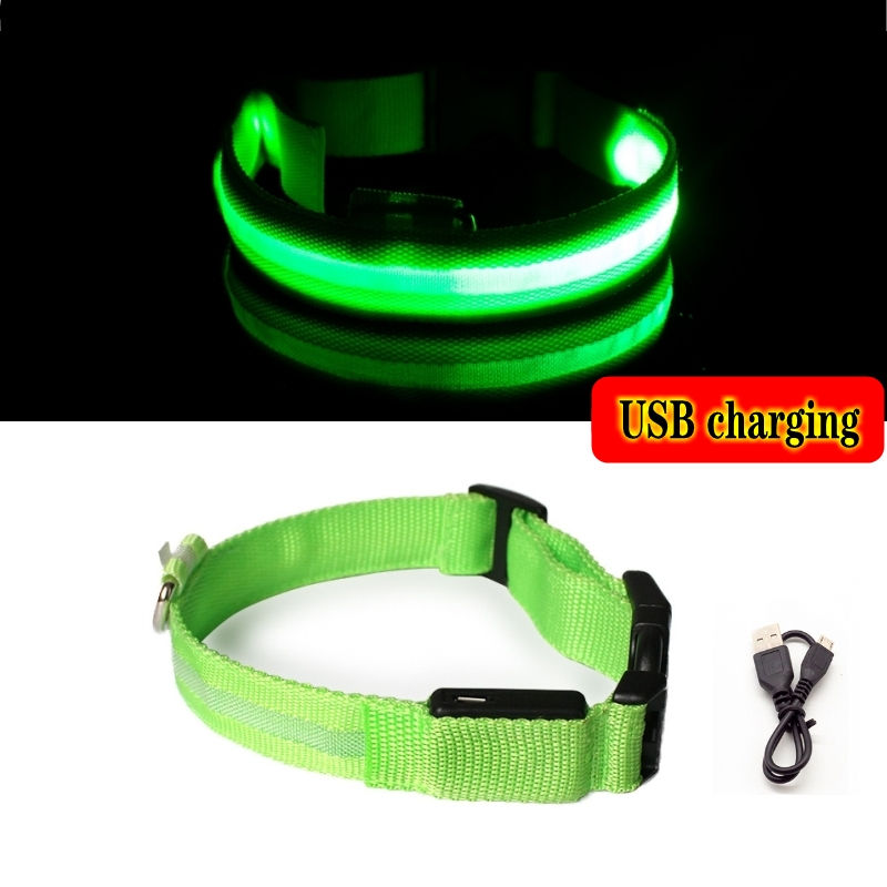 Thumbnail: Led Dog Collar Light Anti-lost Collar For Dogs Puppies  Night Luminous Supplies 