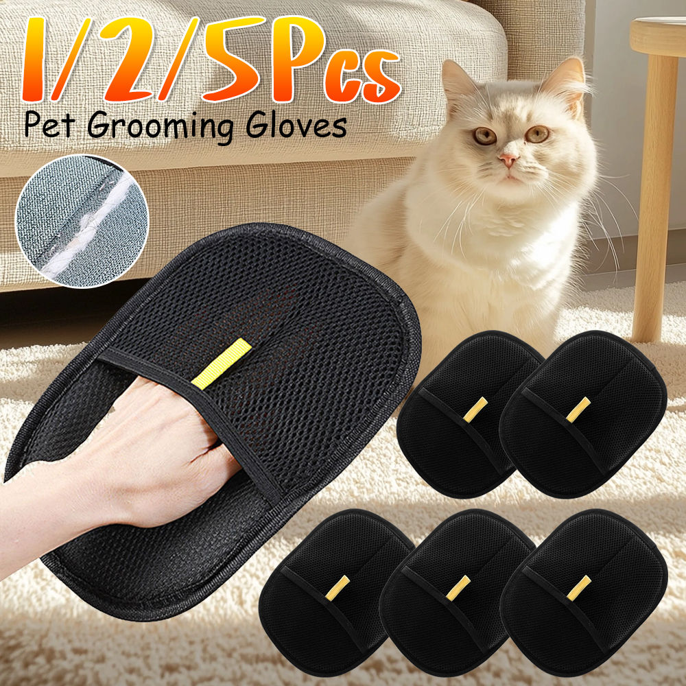Hair Remover Brush Dog Cat Pet Hair Remover Gloves Double-Sided Pet Hair Removal