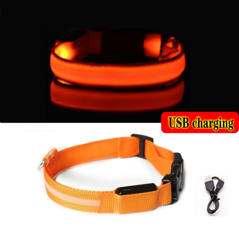 Thumbnail: Led Dog Collar Light Anti-lost Collar For Dogs Puppies  Night Luminous Supplies 