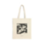 A cotton canvas tote bag with a flying superhero dog