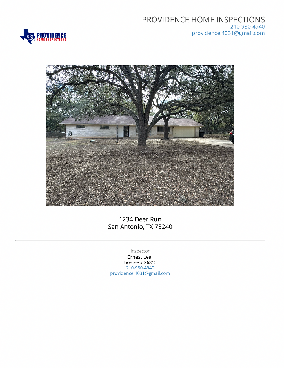 Sample Report Cover
